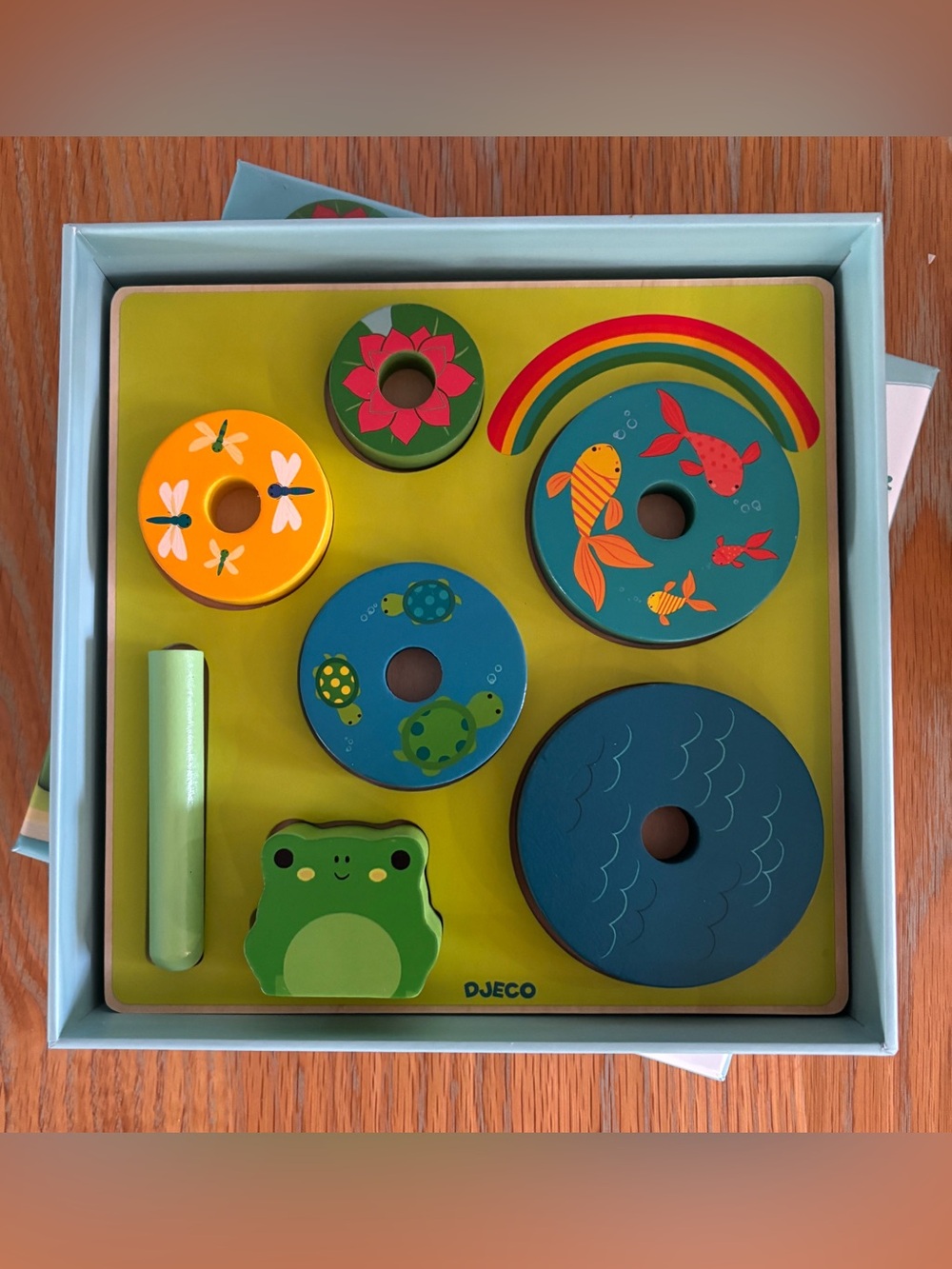 🌈 Djeco Puzzle & Stack Rainbow – Wooden Toy 🌈